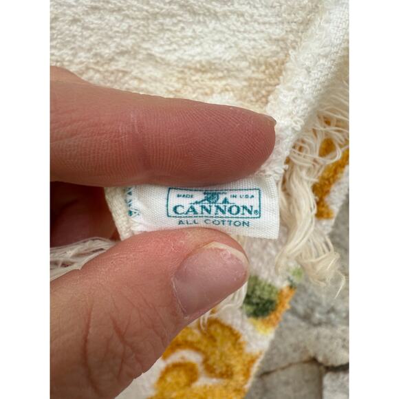 Vintage cannon yellow and gold rose bath towel - Picture 8 of 12